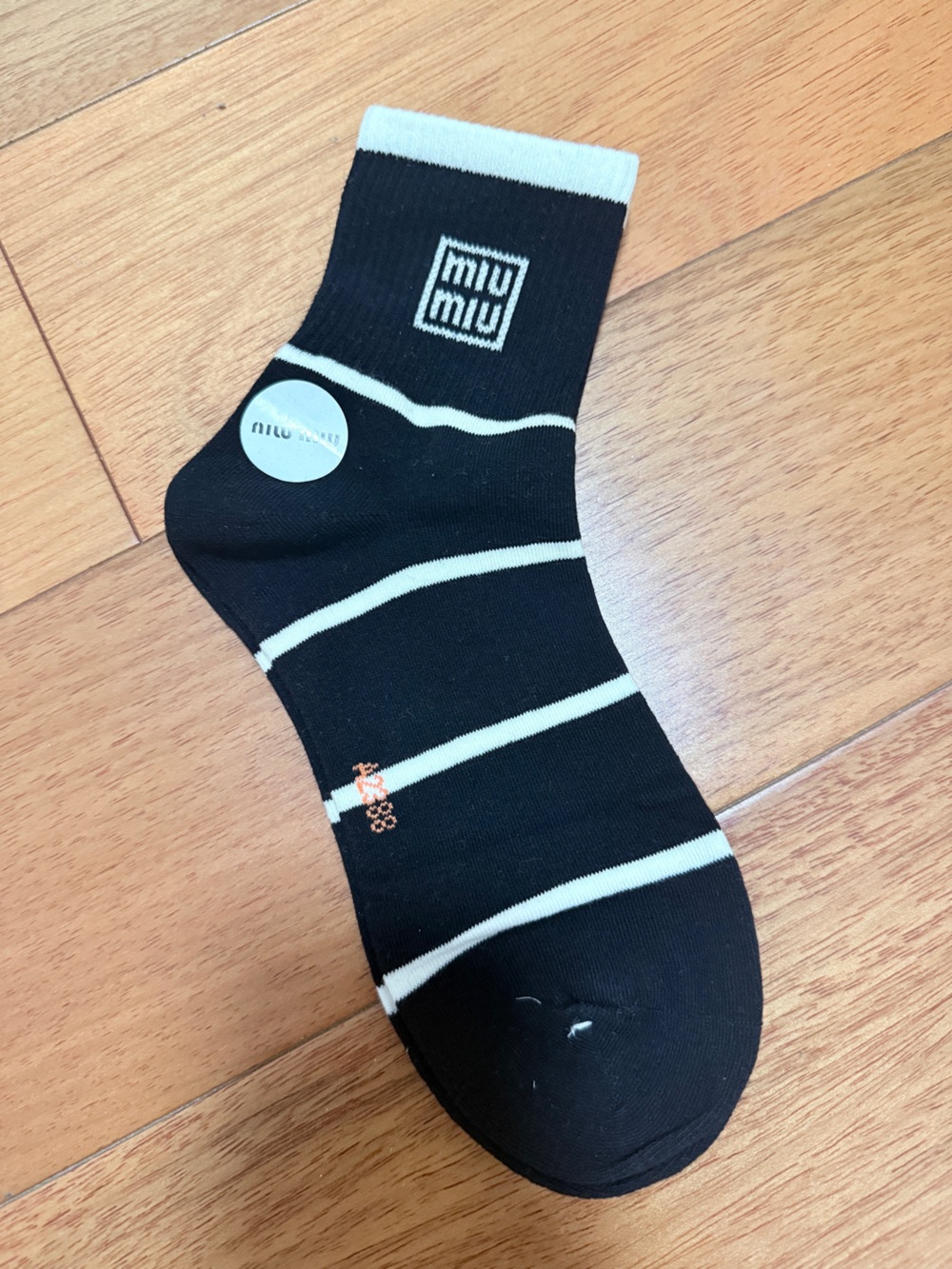 Black & White Stripe Low-Cut Socks Size 22-25cm